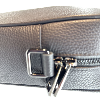 BGents Leder Business Bag grau Detail